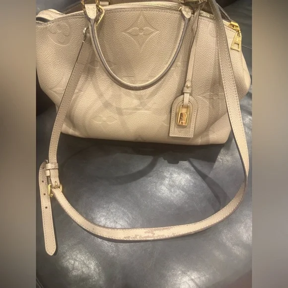 Louis Vuitton Grand Palais Tan Embossed Satchel - Picture 12 of 16